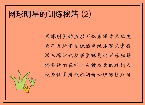 网球明星的训练秘籍 (2)